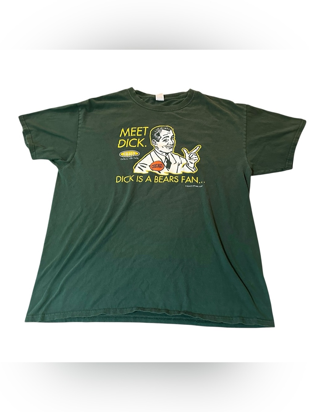 Fruit Of The Loom Men‎ Dick Is A Bears Fan Greenbay Tee Sz Large